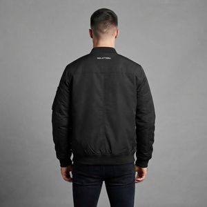 Blouson Bomber Noir Homme Streetwear – Vestes d'Hiver Homme en Gros – Blouson Décontracté Zippé Tendance pour Homme - Product Image 4