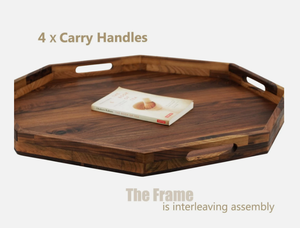 Plateau en bois pour servir le petit-déjeuner au lit, forme et taille personnalisées, plateau de service à prix exceptionnel, finition en bois artisanal - Product Image 2