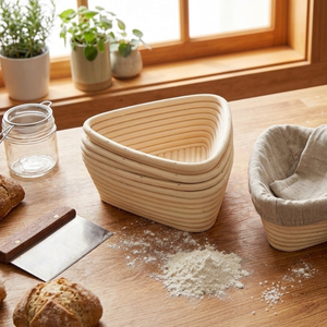 Triangular Rattan <b>Bread</b> Proofing <b>Basket</b> Natural Cane Dough Fermenting <b>Basket</b> Reusable for <b>Bread</b> Proofing - Product Image 3