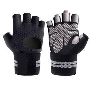 Guantes Deportivos Unisex de Medio Dedo, de Poliéster, para Entrenamiento en Gimnasio, con Logotipo Personalizado, Transpirables, de Microfibra, para Levantamiento de Pesas al Aire Libre - Product Image 1