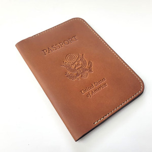 Leather <b>Passport</b> <b>Holder</b> Travel Wallet RFID Blocking Document Organizer Large Capacity Custom Design for sale in reasonable price - Product Image 4