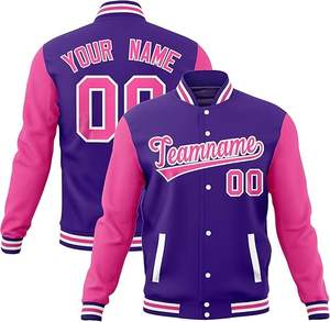 Chaqueta de Béisbol Varsity Informal de Invierno, Mezcla de Algodón, Unisex, Personalizada con Nombre y Número Cosidos, Transpirable - Product Image 4