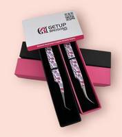 Meilleures pinces à cils GETUP BROSONS IMPEX GBI-EET 10 mm en acier inoxydable avec revêtement en papier cerise, pointe en fibre lisse