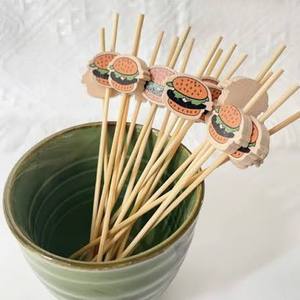 MEILLEUR PRIX BLUE LOTUS FARM Brochettes en bambou lisses et droites 20-30cm 2.8-3mm de diamètre Finition polie Haute qualité pour barbecue - Product Image 2