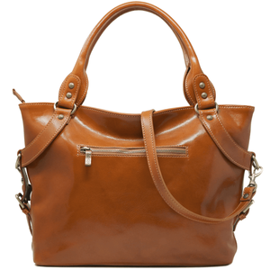 Sac fourre-tout classique en cuir véritable pour femme, fermeture éclair, couleur unie, sac à bandoulière quotidien, doublure en polyester, portable - Product Image 1