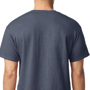 Camiseta para Hombre, Color Azul Marino Jaspeado, Personalizada, de Algodón, Manga Corta, Cuello Redondo, Ropa Casual, Prenda Lisa al por Mayor - Product Image 6