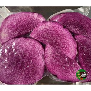 Rodajas de Ñame Morado Congeladas Premium con Procesamiento IQF y Envasado al Vacío para Cadenas de Restaurantes, Fabricantes de Alimentos y Venta al por Mayor - Product Image 3