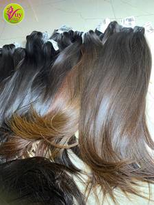 VuyHair Premium Filipino <b>Hair</b> Silky Straight Black Donor Human <b>Hair</b> Glueless Double Machine Weft - Product Image 2