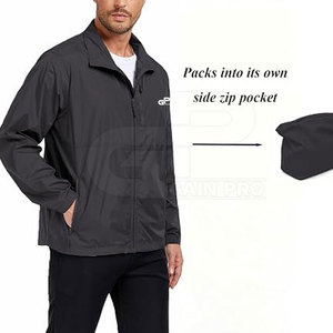 Vestes de golf professionnelles pour hommes, coupe-vent, OEM ODM, imperméables, coupe-vent, logo personnalisé, impression sérigraphique, livraison mondiale - Product Image 3
