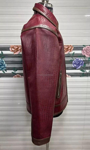 High Quality Winter Leather <b>Cow</b> Skin Bomber Jacket Windproof Waterproof Customized Color Logo Front Logo Men's Vintage Design - Product Image 5