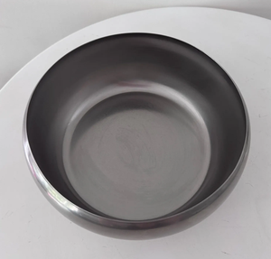 Modern Brushed Stainless Steel Bulbous Decorative Bowl <b>Round</b> Satin Finish Metal Centerpiece <b>Basin</b> for Home & Hotel Decor - Product Image 2