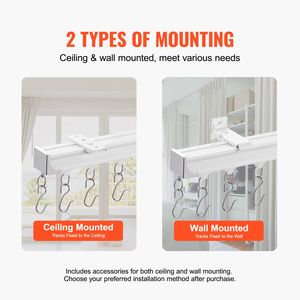 Set di Binari per Tende in Lega da Soffitto, Sistema Scorrevole da 3,6 Metri, Divisorio per Stanze e Tende - Product Image 2