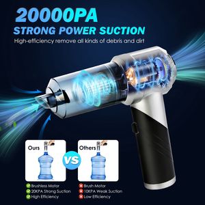 Aspirapolvere Portatile Senza Fili per Auto, 20000PA di Aspirazione, Motore Brushless Ricaricabile Type-C, 3 Livelli di Aspirazione - Product Image 6