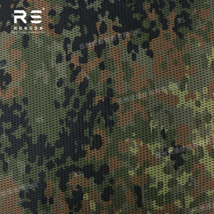 Tela de malla de poliéster estampada por ambos lados, ligera, de 120 g/m², camuflaje Flectarn de Alemania, tejido de punto por urdimbre, para equipo táctico de exterior. - Product Image 2