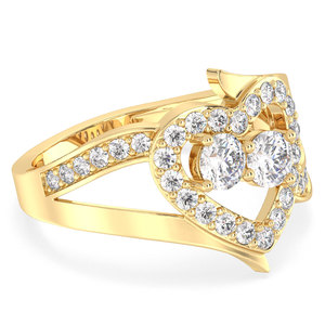 Bague de fiançailles REYES classique en argent sterling 925 avec moissanite taille brillant rond de 1,04 carat, cadeau d'anniversaire, bijoux fins - Product Image 3
