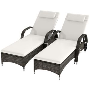 Set di 2 Lettini Prendisole Comodi per Esterni - Product Image 2