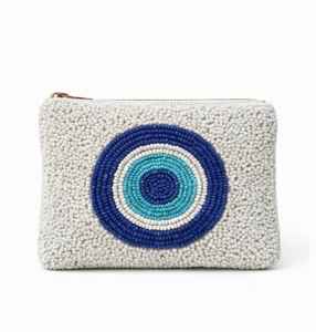 Monedero de mano hecho a mano con cuentas de ojo turco, estilo vintage, para mujer, bolsa de protección, mini y elegante - Product Image 1