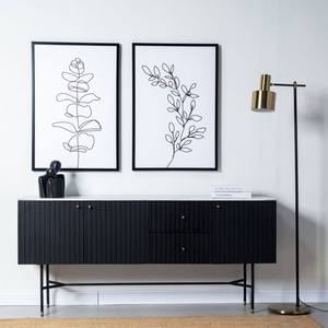 Buffet à lattes en bois de manguier noir Vandana Pebble Nova pour des intérieurs et extérieurs modernes et élégants - Product Image 5