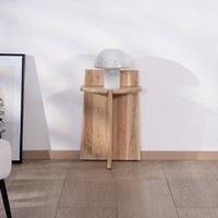 Table de chevet en acacia au design Vandana Crystal Flow Trudy