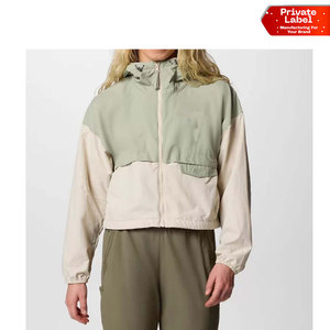 Custom Logo <b>Women</b> Loose Fit Windbreaker <b>Jacket</b> <b>Lightweight</b> Sport Coat OEM Private Label <b>Women</b> Waterproof Windbreaker <b>Jacket</b> - Product Image 1