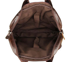 Handmade Top Grain Leather <b>Briefcase</b> Vintage Style Mens Laptop Bag Premium Multi Pocket Business Work Bag with Shoulder Strap - Product Image 4