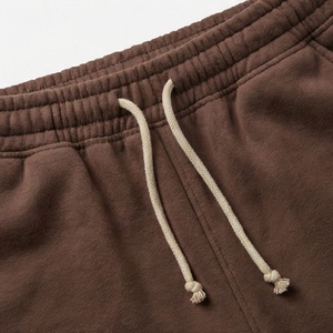 Conjunto de 2 Piezas para Mujer, Sudadera y Pantalones Cortos Marrones, Cuello Redondo, Manga Larga, Corte Holgado, Estilo Casual, Tejido de Algodón, por Encima de la Rodilla - Product Image 5