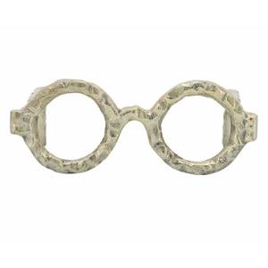 Hot Selling Modern Metal Eyeglasses Sculpture Decorative Statue with Eye-Catching Silver Finish for Home Office <b>Table</b> Decor - Product Image 2