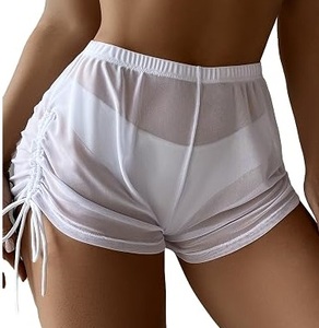 Skinny Fit Compression Sexy Swimwear Board <b>Mesh</b> <b>Shorts</b> Beach Trunks Outdoor Gym Fit Workout Yoga <b>Mesh</b> Sheer Fishnet <b>Shorts</b> - Product Image 6