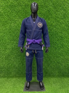 Blue BJJ <b>Kimono</b> <b>Men's</b> Regular Fit Cotton Jiu Jitsu Gi Embroidered Logo Breathable Adult Martial Arts Wear - Product Image 3