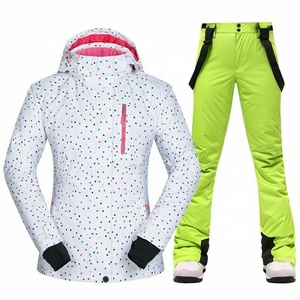 Trajes de esquí cortavientos impermeables deportivos para mujeres y hombres conjuntos de ropa de nieve de esquí personalizados Unisex al por mayor traje de esquí al aire libre de dos piezas - Product Image 4