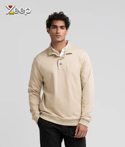 เสื้อเจอร์ซีย์แขนยาวผู้ชาย XEEP แบบสั่งทำพิเศษ ผ้าโพลีเอสเตอร์/คอตตอนถัก ปักลาย ซิปด้านหน้า น้ำหนัก 180 กรัม มีสินค้าในสต็อก ตรวจสอบด้วยระบบตรวจจับด้วยเข็ม - Product Image 1