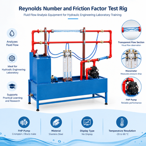 Appareil d'essai du nombre de Reynolds et du facteur de friction |   Équipement d'analyse du flux de fluides pour l'entraînement en laboratoire d'ingénierie hydraulique - Product Image 5