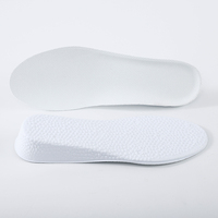 Semelles intérieures de sport en gel EVA à mailles blanches ventilées, amortissantes, avec soutien de la voûte plantaire, conçues avec précision