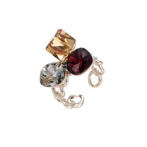 Anillo de Plata de Ley 925 con Diamantes de Moissanita y Piedras de Colores Mixtos al por Mayor para Marcas de Moda de Lujo - Product Image 1