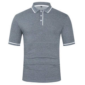 Polo personnalisé pour homme à manches courtes en coton doux et respirant, style décontracté, technique d'impression et de broderie de logo - Product Image 1