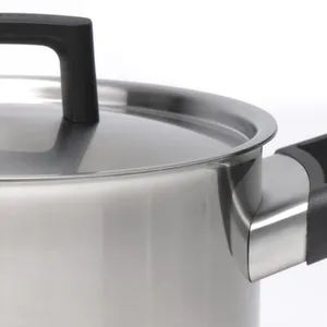 Stainless Steel Casserole <b>Pot</b> <b>Lid</b> 33cm Durable Modern Design Oven Safe Polished Exterior for Gas Induction Cooker Dishwasher - Product Image 3
