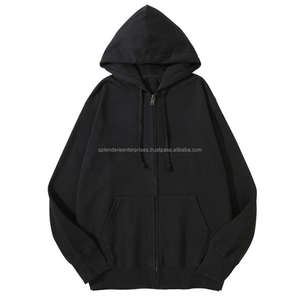 Ropa de calle de algodón pesado de calidad, ropa básica, sudadera mezclada de algodón, logotipo estampado personalizado, sudaderas con capucha de gran tamaño para hombres - Product Image 3