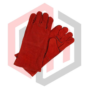 Gants de sécurité pour soudeurs en cuir rouge renforcé, résistants à la chaleur, ignifuges, anti-vibrations, avec manchette de sécurité, résistants aux déchirures, 14 pouces - Product Image 2