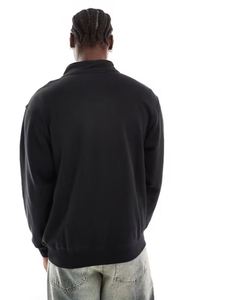 Nouveau Pull Décontracté Sportif Homme Automne en Coton Éponge Uni avec Col Montant Zippé Brodé 100% Coton Respirant Coupe Oversize - Product Image 2