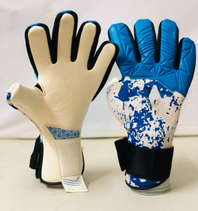 Football Goalkeeper Gloves Full Finger Latex Material Non-Slip Breathable Adjustable Wrist <b>Strap</b> Unisex Powerful Catch Hook Loop - Product Image 1