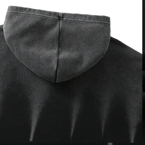 2026 Autumn/Winter Oversized Unisex Vintage Zipper-Up <b>Hooded</b> <b>Fleece</b> Hoodie 100% Cotton Breathable Embroidered Eco-Friendly - Product Image 4