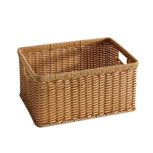Cesta Organizadora Rectangular de Mimbre Tejida a Mano para Almacenamiento en el Hogar, Tiendas Minoristas y Decoración de Interiores - Product Image 1