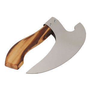 Cortador de Pizza Damasco, Cuchillo para Pizza con Hoja Curva de Acero Forjado a Mano, con Cómodo Mango de Madera - Product Image 3