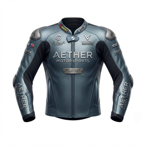 Men’s Cowhide Leather <b>Racing</b> <b>Jacket</b>/Chaqueta MotoCP Style CE Level 2 Armor Motorcycle Track Riding Protective Gear CE - Product Image 1