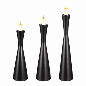 <b>Black</b> Iron <b>Candlestick</b> <b>Holder</b> Set of 3 Tapered Design Home Decoration Durable Metal Candle <b>Holders</b> - Product Image 6