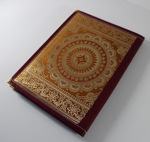 Notebook Journal Cover With Class Of Richly Decorative Shuttle Woven Fabric Made In Coloured <b>Silks</b> With Gold And Silver Threads - Product Image 6