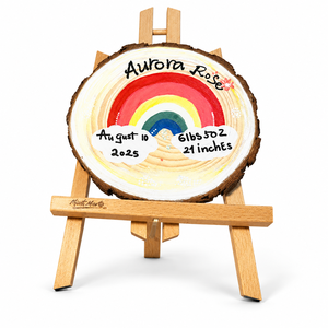 Tranches de bois de pin peintes à la main écologiques, motif végétal Art Déco, lot multi-pièces, décorations murales d'anniversaire, cadeaux MPL - Product Image 1