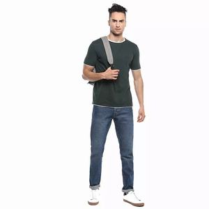 Camisetas de algodón de alta calidad con logotipo personalizado OEM, camisetas de cuello alto de verano, estilo moderno, para hombre, corte holgado. - Product Image 1