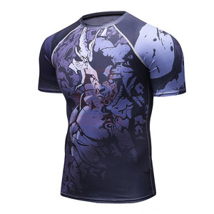 เสื้อยืดพิมพ์ลายซับลิเมชั่นหลากสีทรงหลวม 100% ผ้าฝ้าย เสื้อยืดแขนสั้นสำหรับฤดูร้อนสำหรับผู้ชาย - Product Image 3