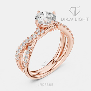Bague de mariage ronde 1,159 carats, bijoux fins, certifiée IGI, or blanc 14 carats, diamant de laboratoire, bague de fiançailles et d'anniversaire - Product Image 4